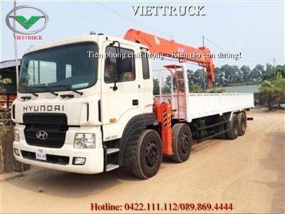 Xe tải hyundai Hd320 gắn cẩu Kanglim 10 tấn